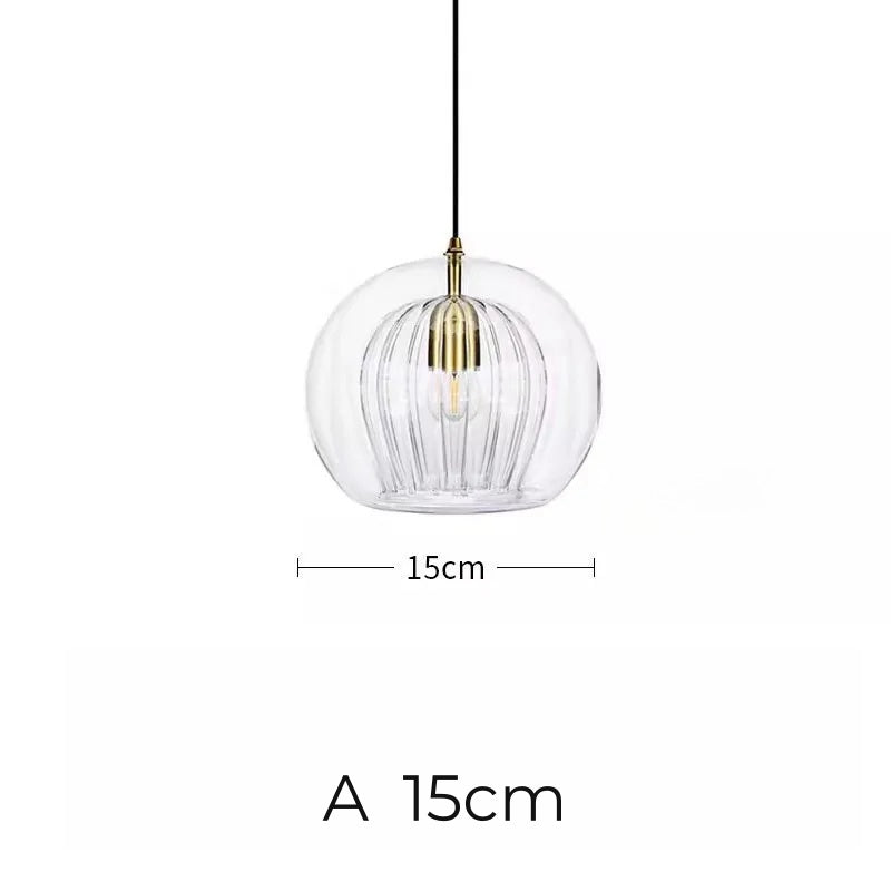 Pristine Dome Liner Glass Pendant Lights