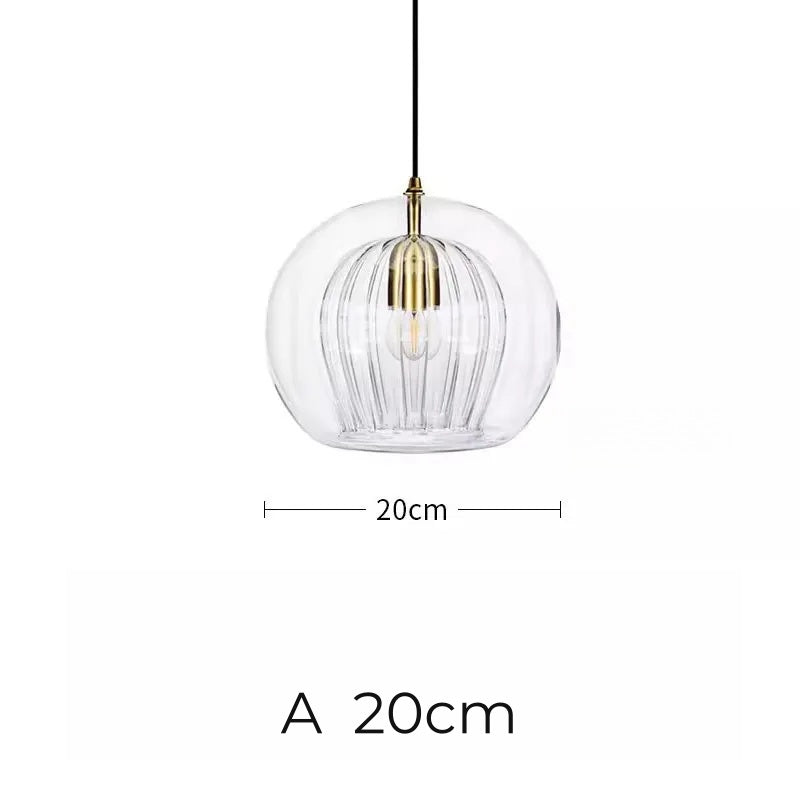 Pristine Dome Liner Glass Pendant Lights