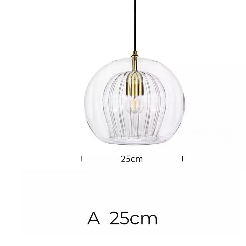 Pristine Dome Liner Glass Pendant Lights