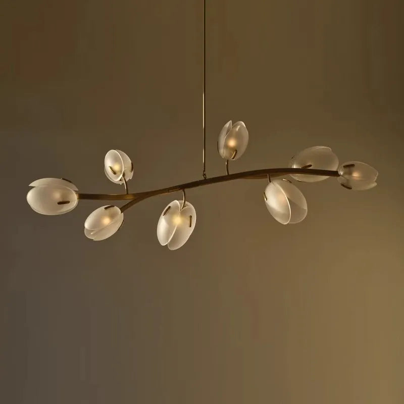 Flower Bud Glass Branch Chandelier