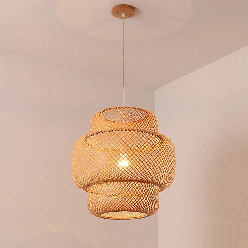 Large Bamboo Pendant Light