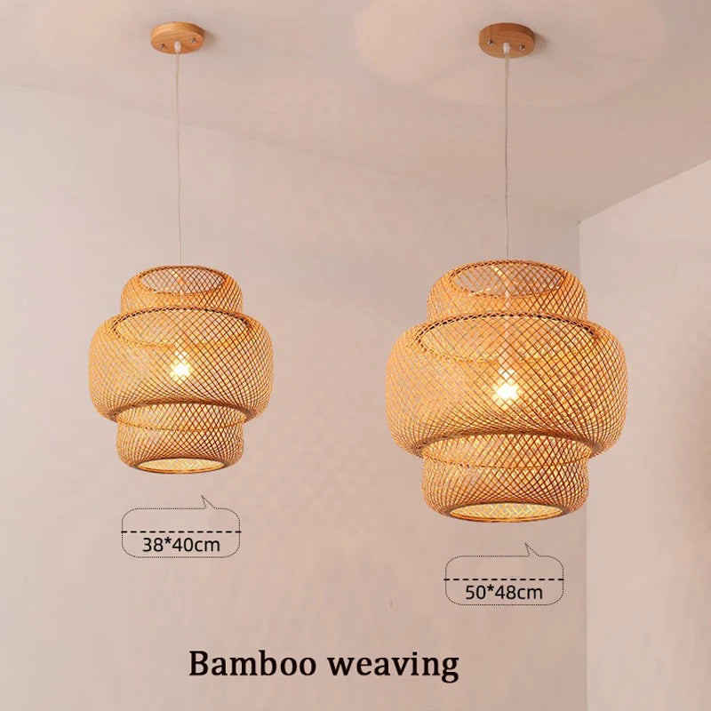 Large Bamboo Pendant Light