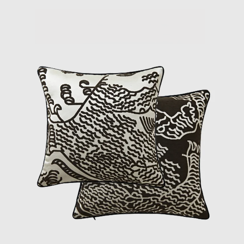 Abstract Bamboo Leaves Throw Pillow Case