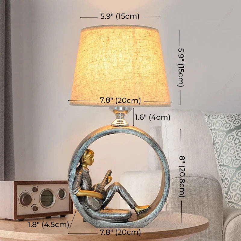 Chelsea Reading Girl and Boy Table Lamp (15")