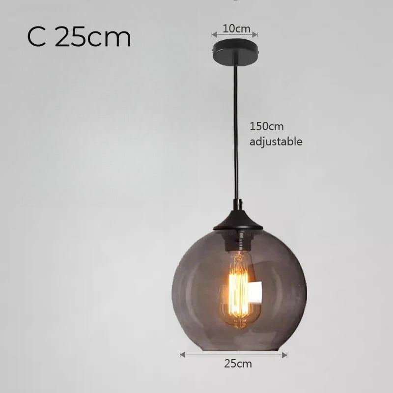 Simple Pure Orb Glass Pendant Lights