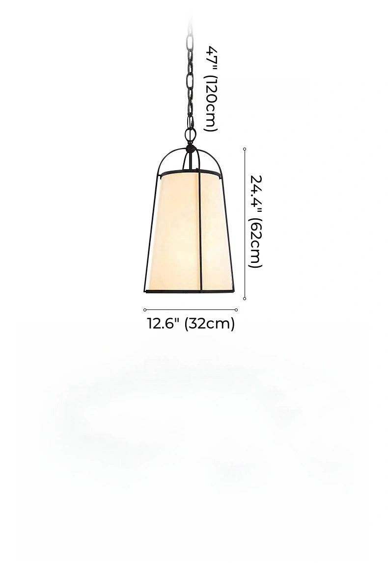 Pendelleuchte „Sienna“ aus geometrischem Stoff