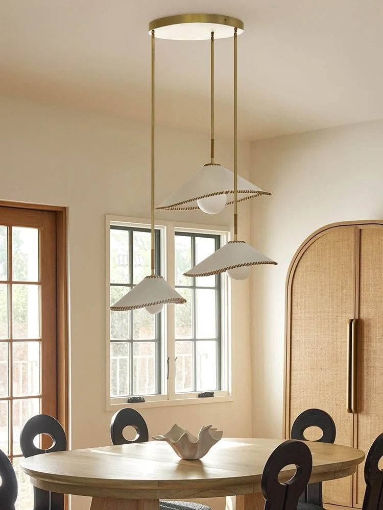 French Tilted Hat Pendant Light