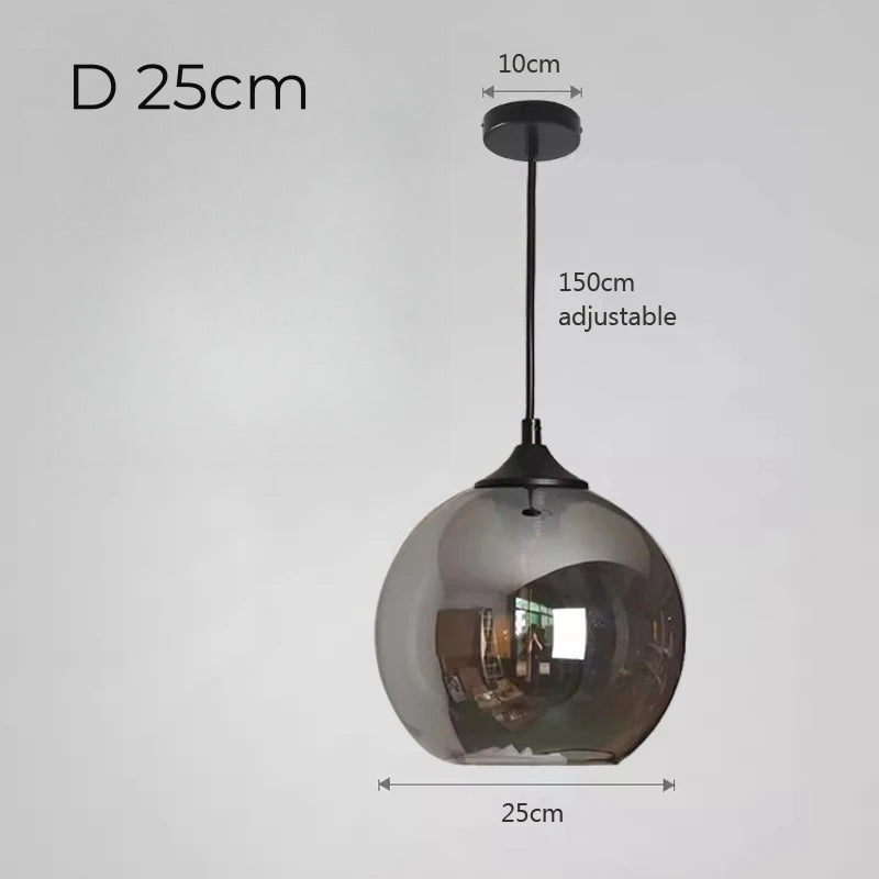 Simple Pure Orb Glass Pendant Lights