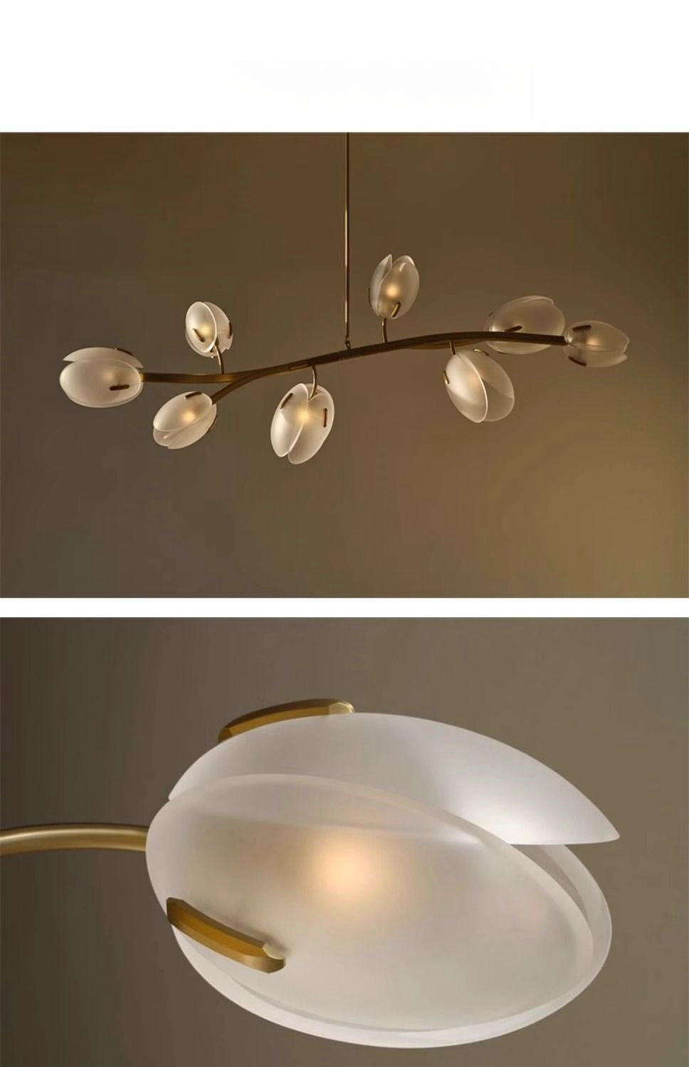 Flower Bud Glass Branch Chandelier