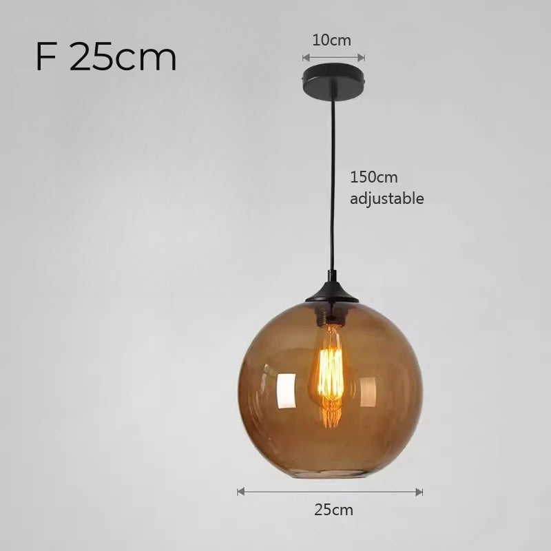 Simple Pure Orb Glass Pendant Lights