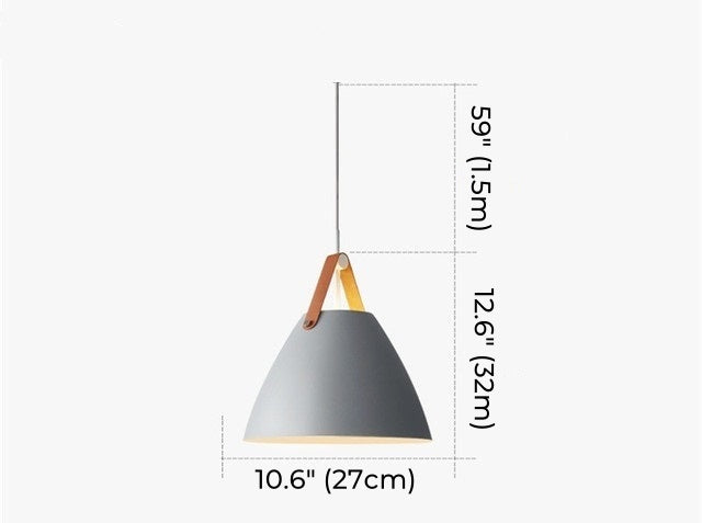 Nordische moderne Pendelleuchte mit Lederband