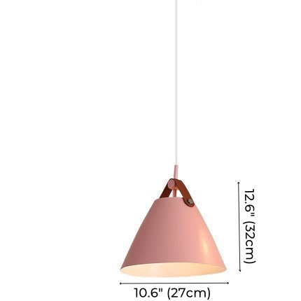 Nordische moderne Pendelleuchte mit Lederband