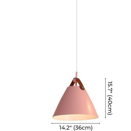 Nordische moderne Pendelleuchte mit Lederband