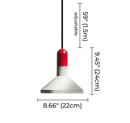 Nessa Beton Holz Kegel Pendelleuchte