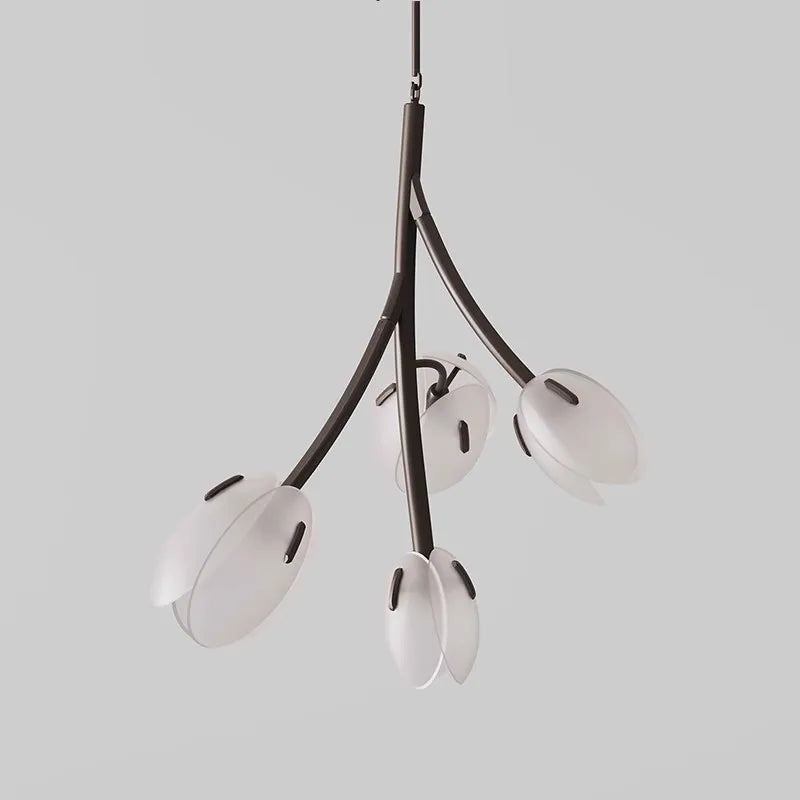 Flower Bud Glass Branch Chandelier