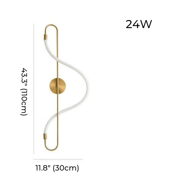 Flexibler Kronleuchter mit linearer Kurve