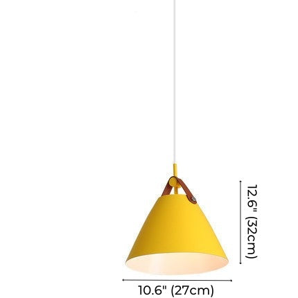 Nordische moderne Pendelleuchte mit Lederband