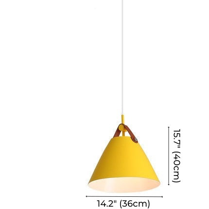 Nordische moderne Pendelleuchte mit Lederband