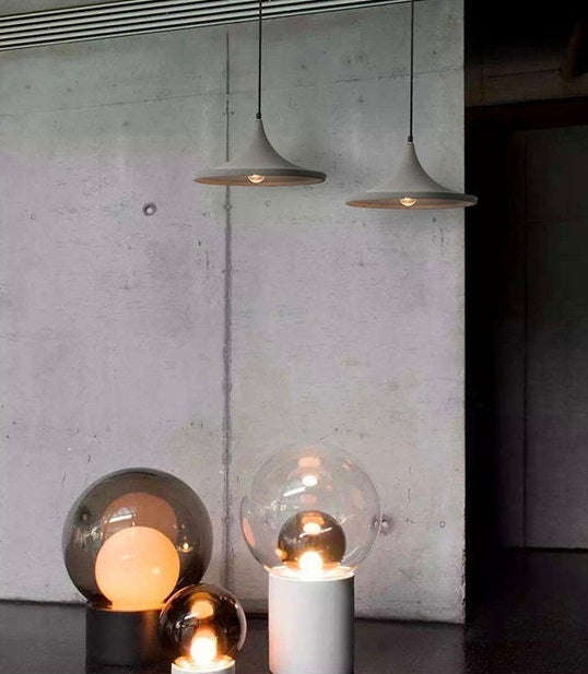 Modern Rustic Concrete Bell Pendant Light