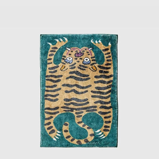 Chic Tibetan Tiger Rug, Non-Slip