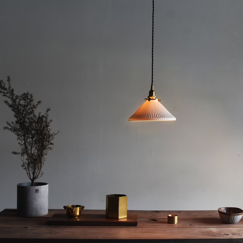 Mid-century Modern Ceramic Pendant Light