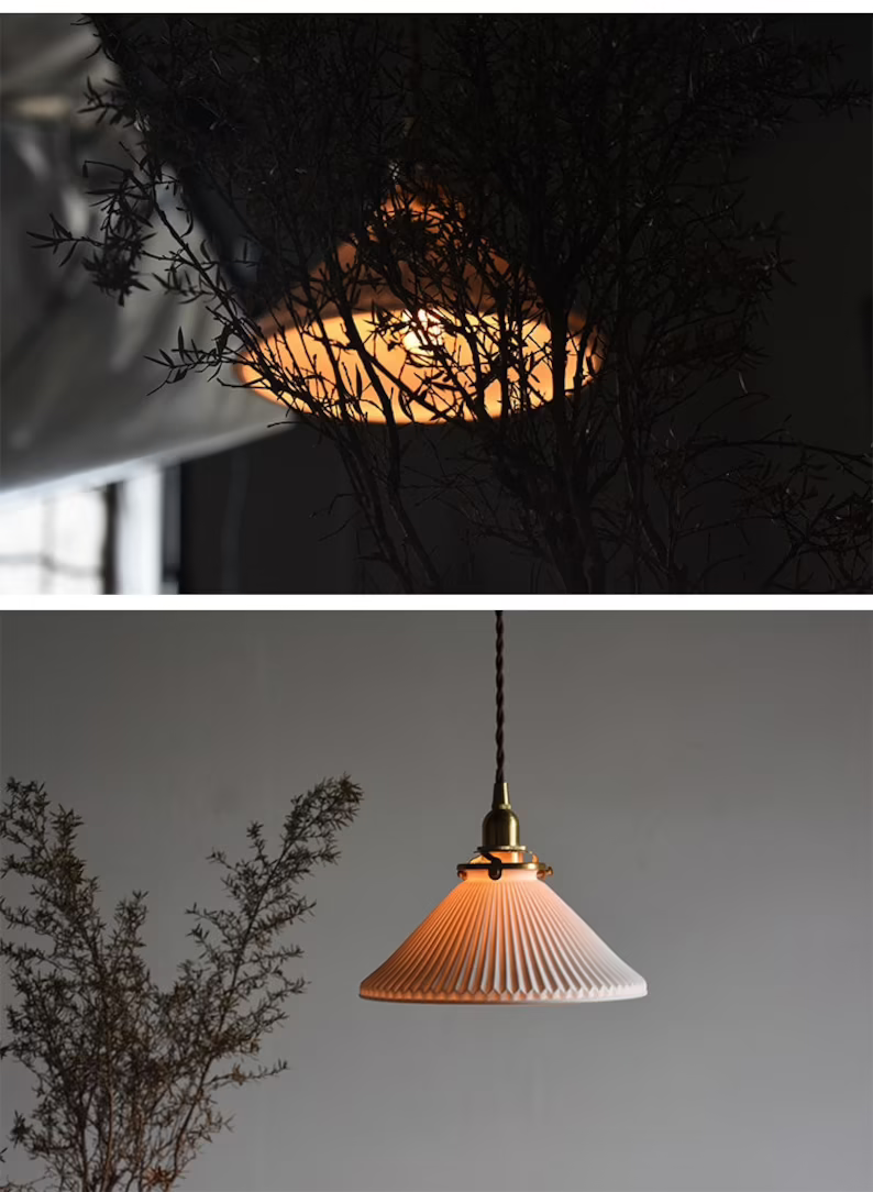 Mid-century Modern Ceramic Pendant Light