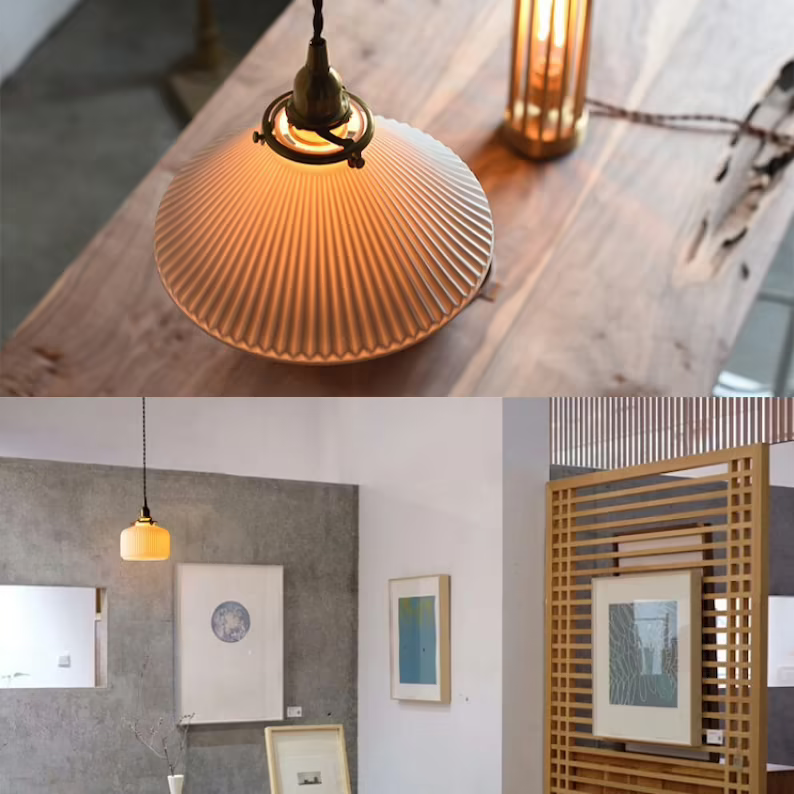 Mid-century Modern Ceramic Pendant Light