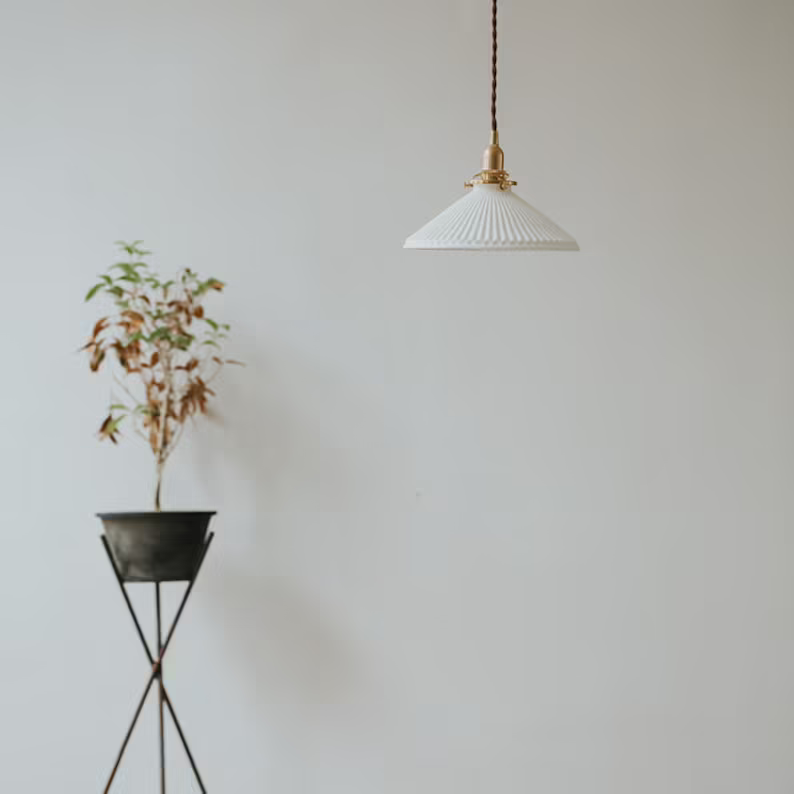 Mid-century Modern Ceramic Pendant Light