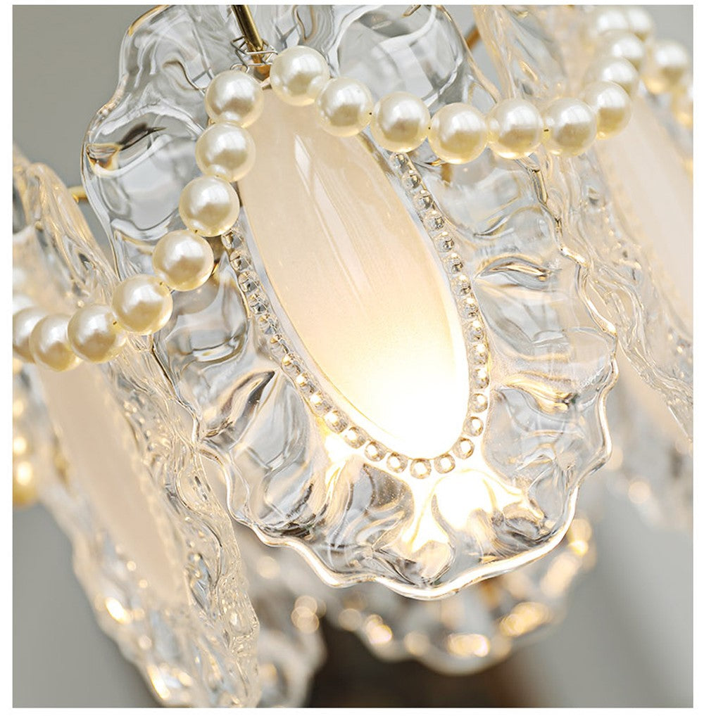 Elegant Floral Glass Pendant Light