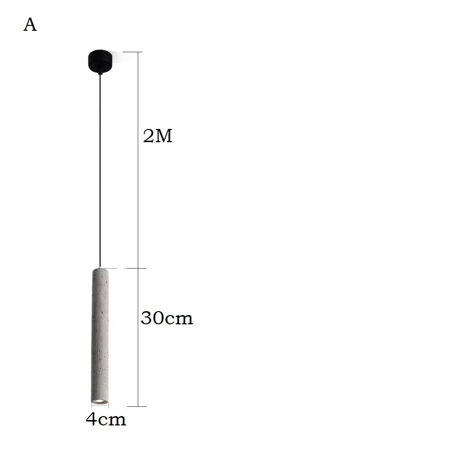 Zylinderzement LED-Beleuchtung, Grau