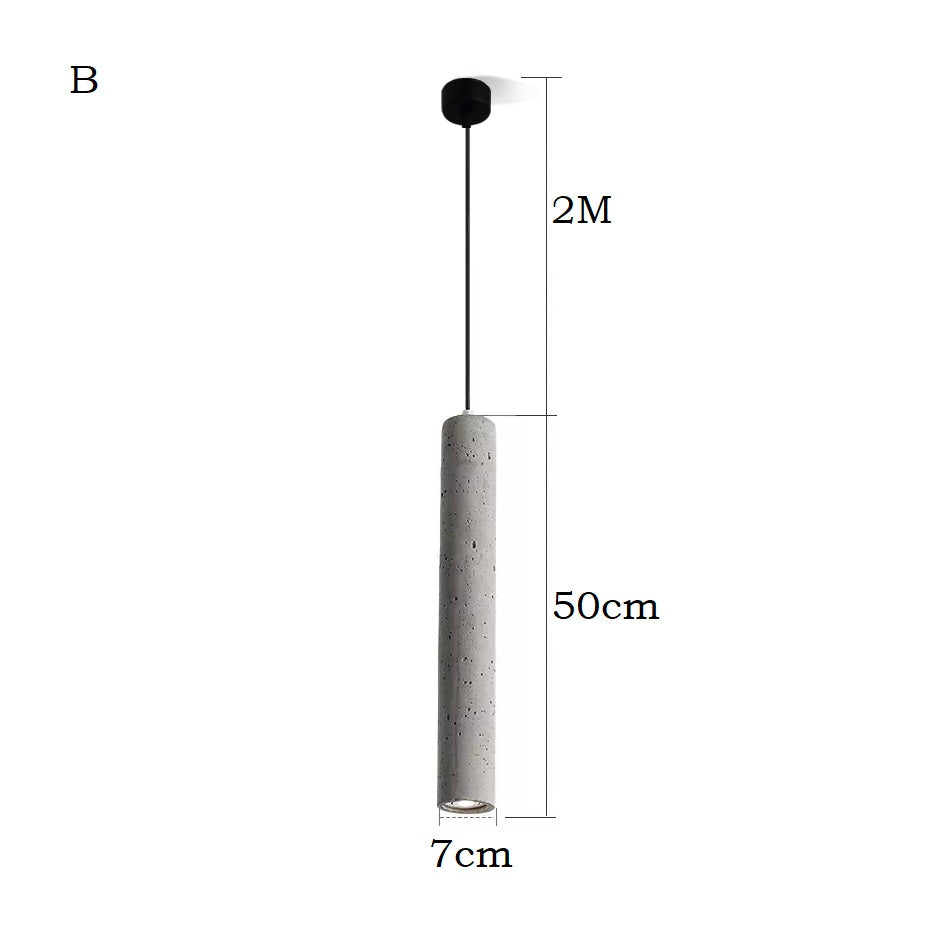 Zylinderzement LED-Beleuchtung, Grau