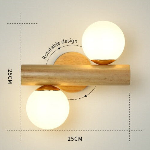 Nordische süße Holzglas-Pendelleuchten