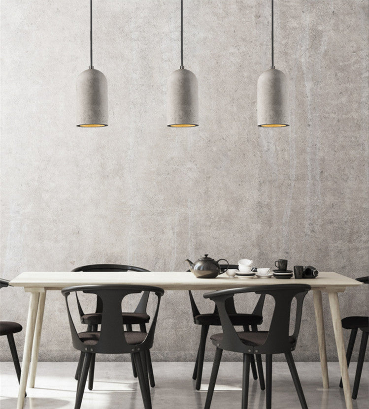 Simple Cement Light Fixture, Gray