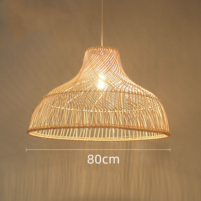 Med Coastal Handmade Rattan Pendant Light