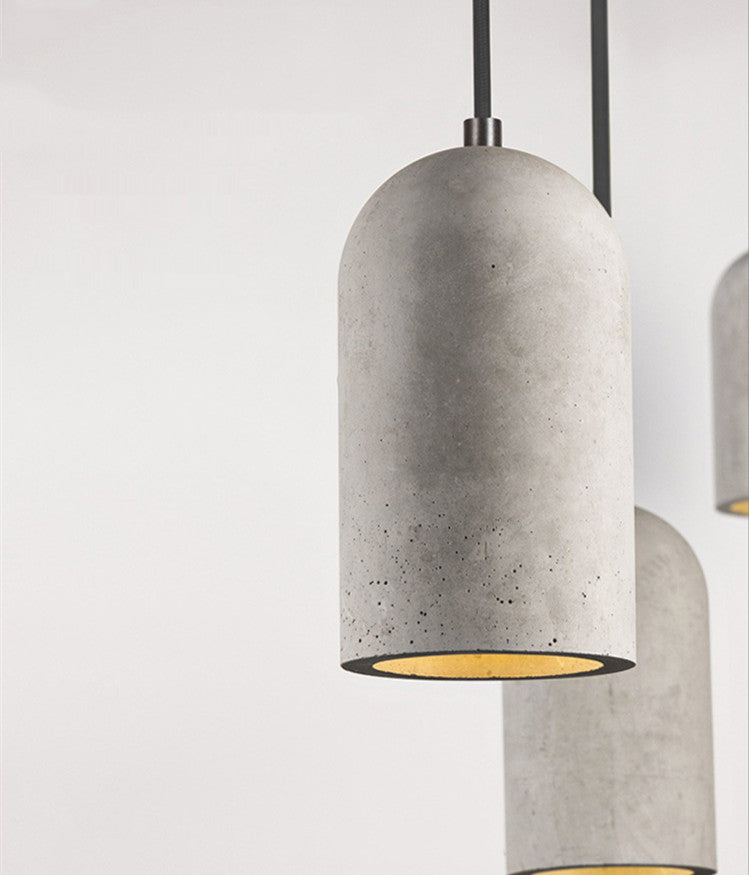 Simple Cement Light Fixture, Gray