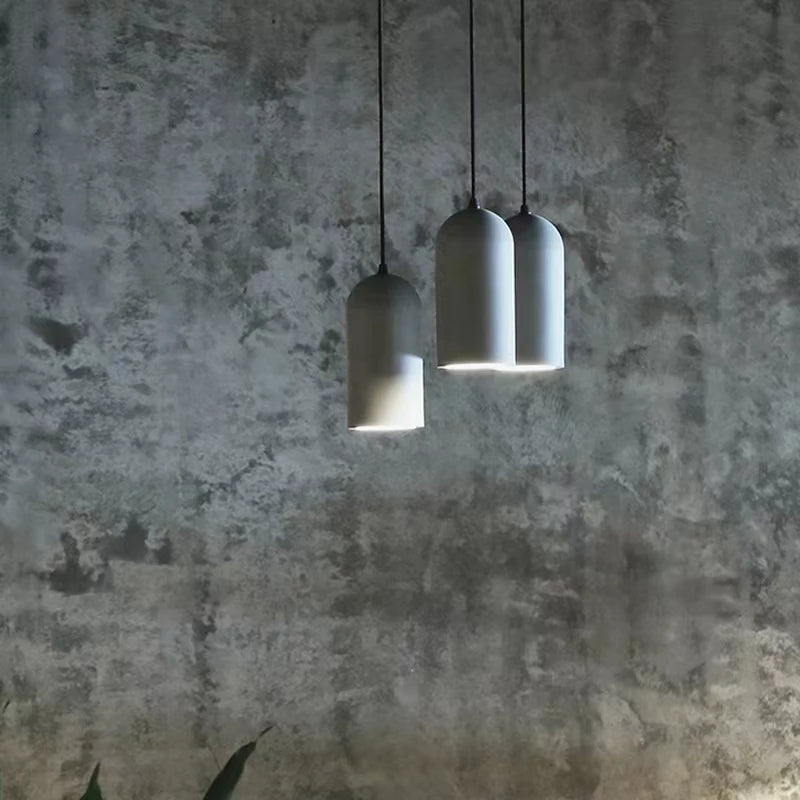 Simple Cement Light Fixture, Gray