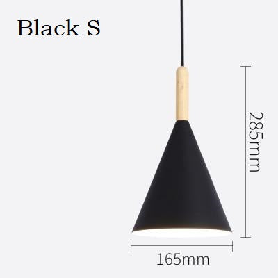 Modern Macaron Wood Metal Pendant Light