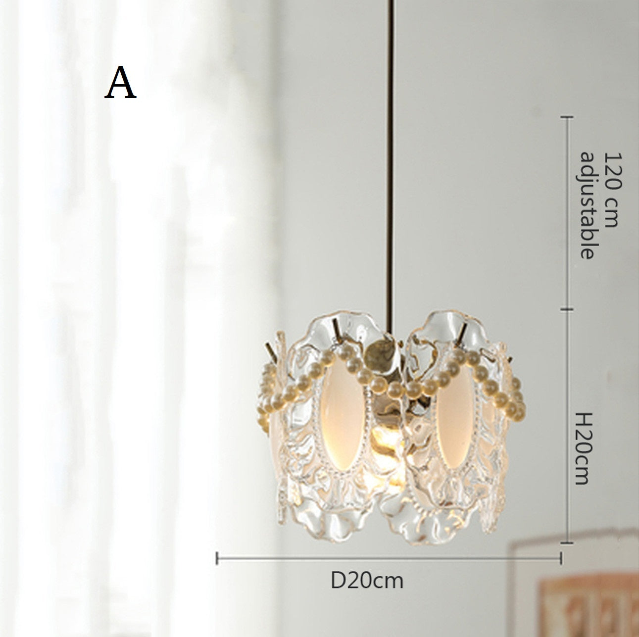 Elegant Floral Glass Pendant Light