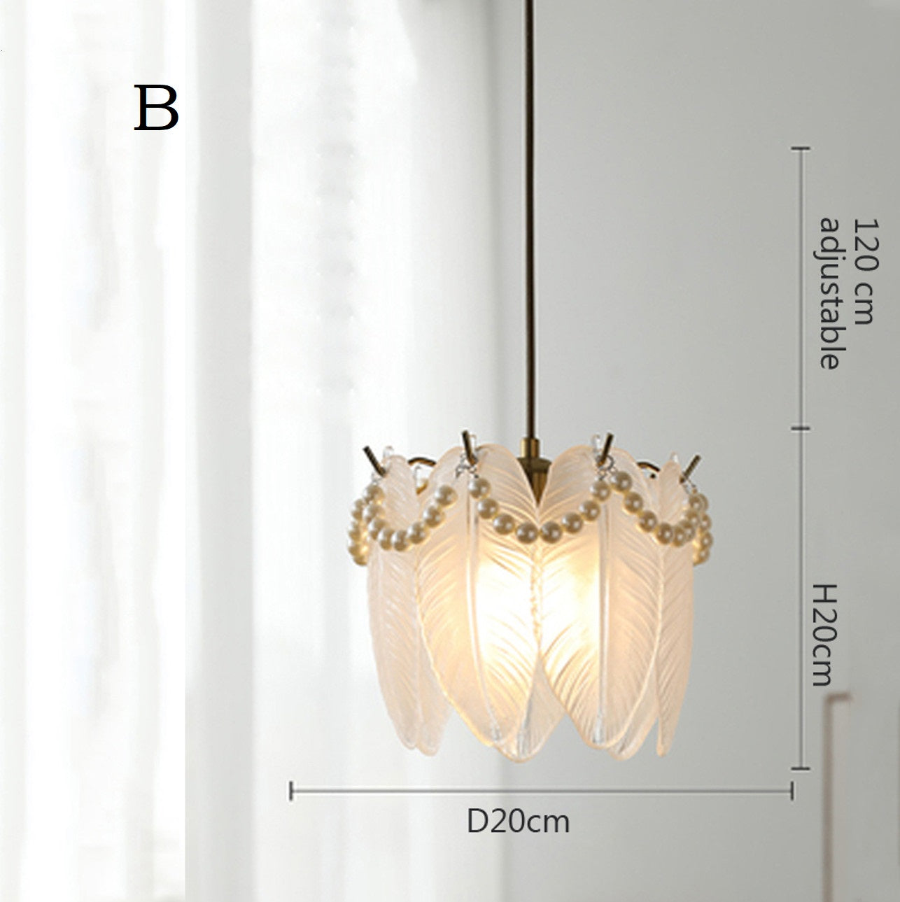 Elegant Floral Glass Pendant Light