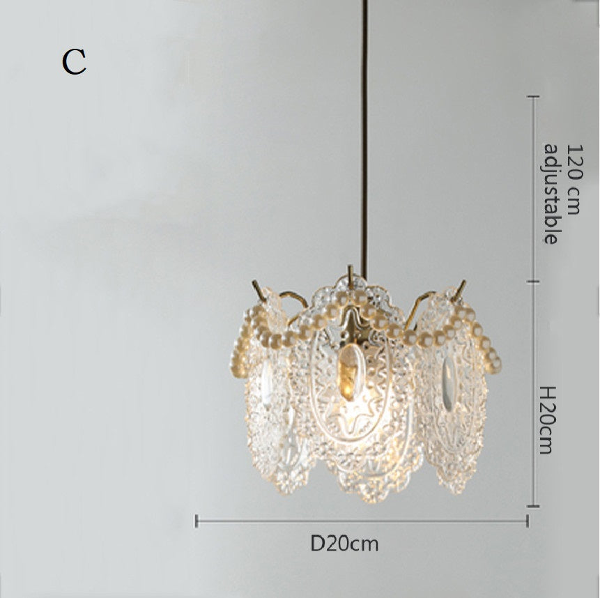 Elegant Floral Glass Pendant Light