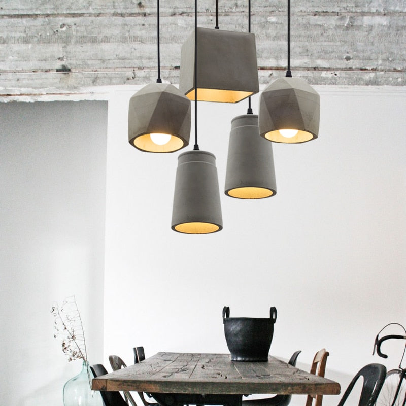 Industrial Rustic Concrete Pendant Lights