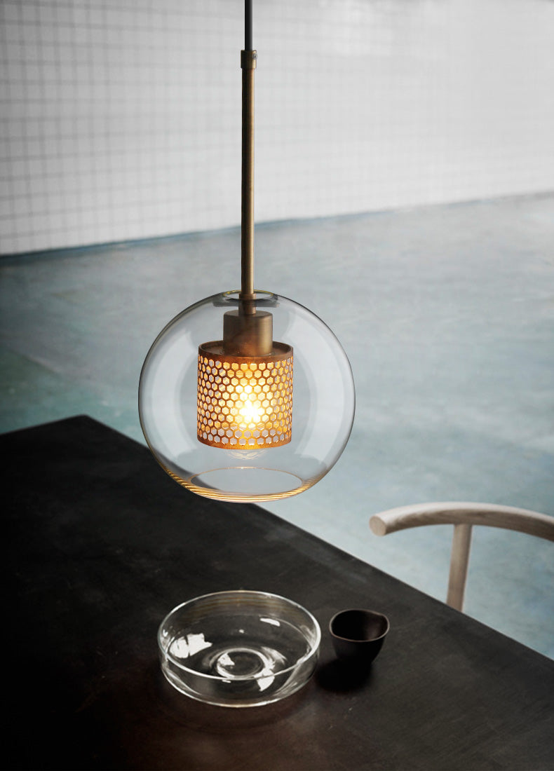 Honeycomb Glass Pendant Light