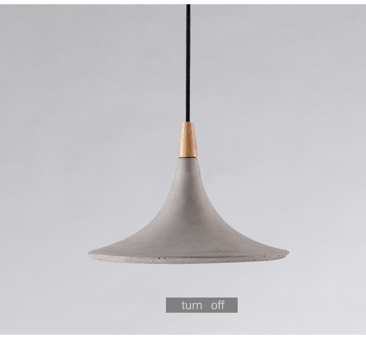 Modern Rustic Concrete Bell Pendant Light