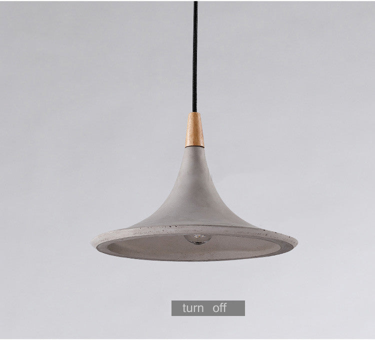 Modern Rustic Concrete Bell Pendant Light