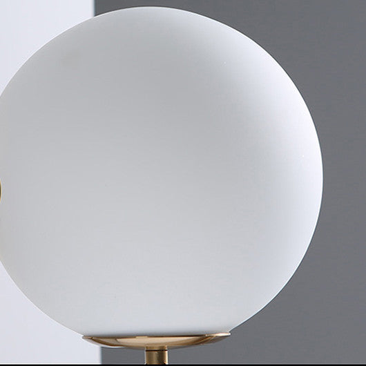 Sloped Globe Glass Table Lamp