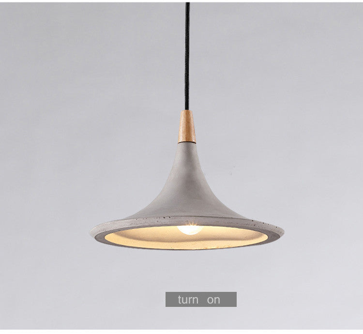 Modern Rustic Concrete Bell Pendant Light