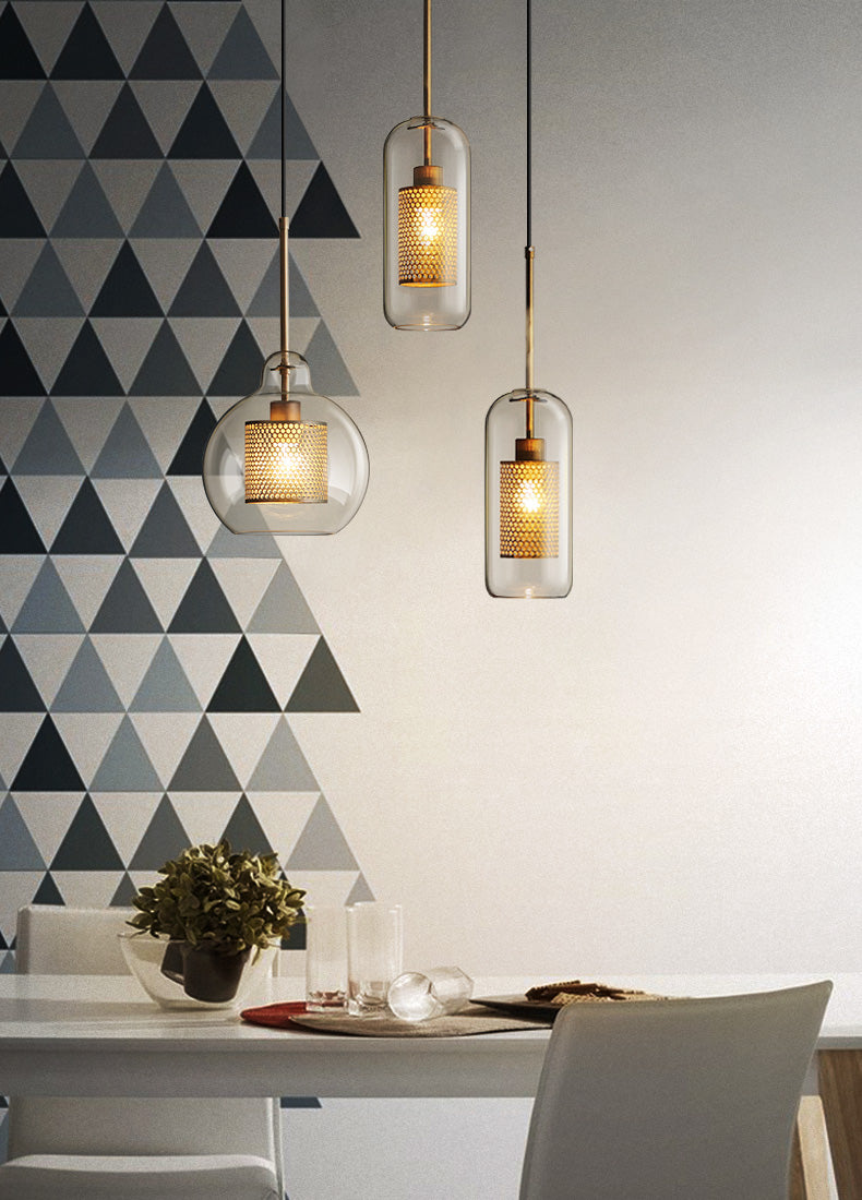 Honeycomb Glass Pendant Light