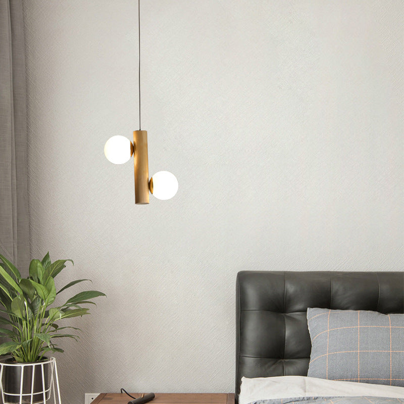 Nordic Cute Wood Glass Pendant Lights