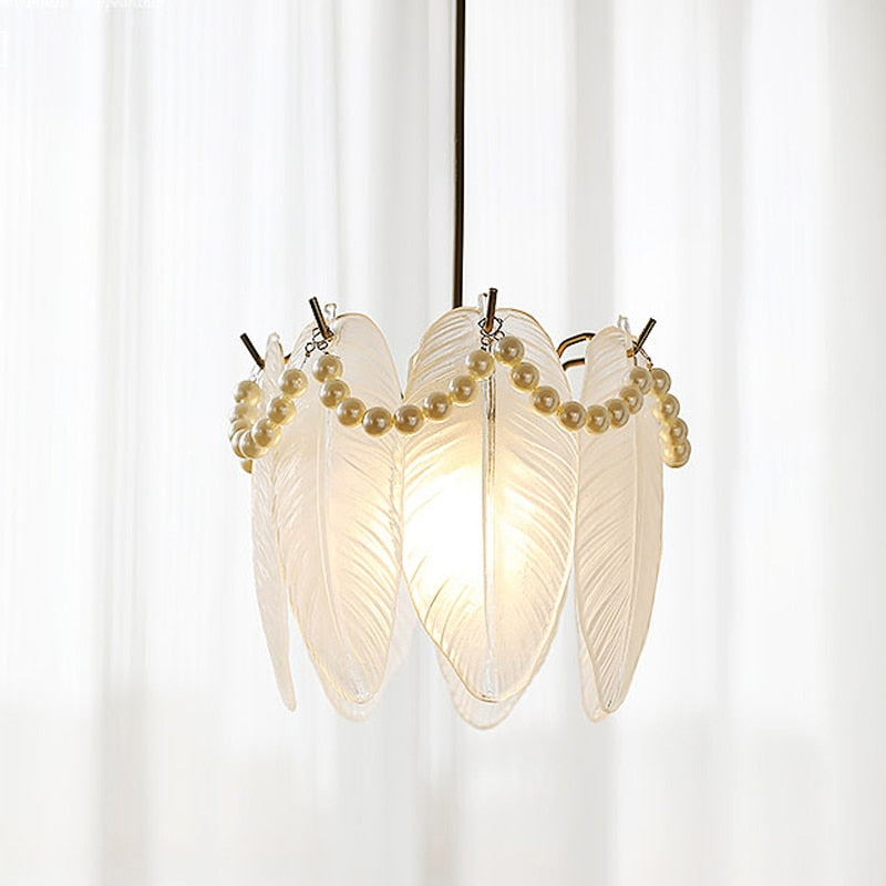 Elegant Floral Glass Pendant Light