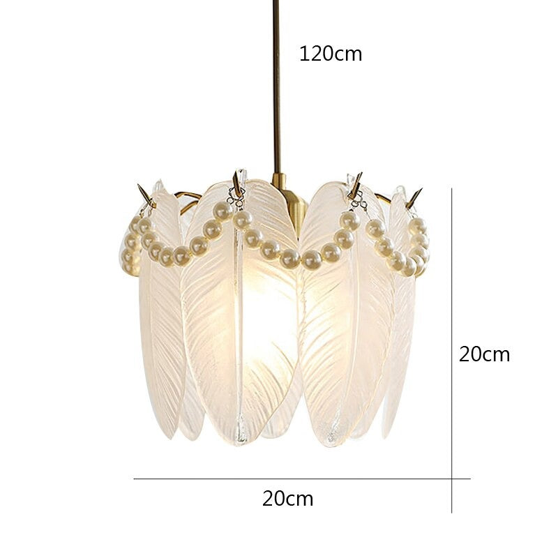 Elegant Floral Glass Pendant Light